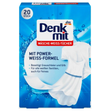 Серветки для білого одягу  Denkmit Wäsche-Weiss-Tücher, 20 шт