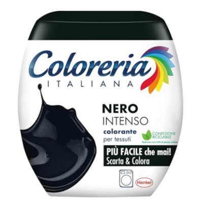 Фарба Coloreria Italiana для одягу Nero Intenso чорна, 350 гр