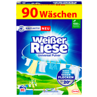 Порошок для прання універсальний Weiber Riese, 90 прань, 4,5 кг  