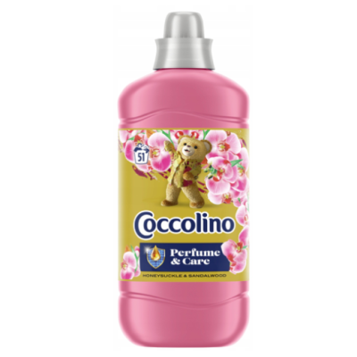Ополіскувач для одягу Coccolino Perfume Care Honeysuckle & Sandalwood з ароматом сандалу та квітів жимолості, 51 прання, 1275 мл
