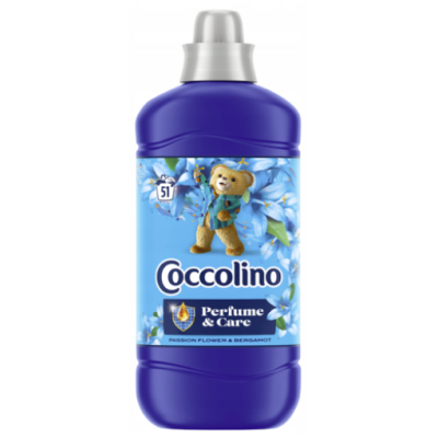 Ополіскувач для одягу Coccolino Perfume Care Passion Flower & Bergamot з ароматом пасифлори та квітів бергамоту, 51 прання, 1275 мл