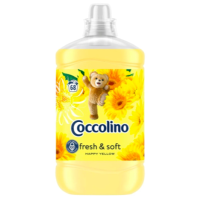 Ополіскувач для одягу Coccolino Happy Yellow, 68 прань, 1,7 л