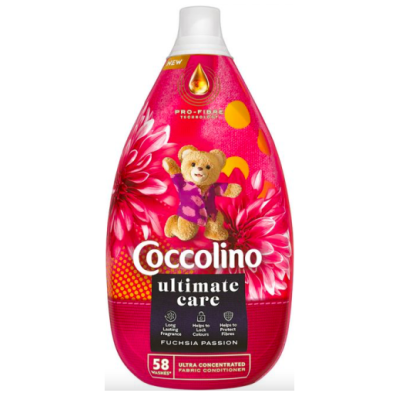 Ополіскувач для одягу Coccolino Deluxe Fuchsia Passion квітка фуксія, 58 прань, 870 мл