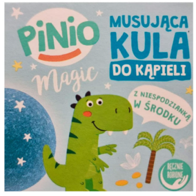  Pinio Magic Блакитна дитяча бомбочка для ванни із сюрпризом, 140 г