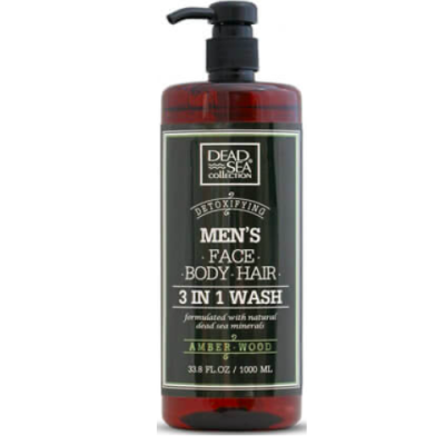 Dead Sea Collection Men’s Amberwood Гель для душу, волосся та обличчя 3 в 1, 1 л