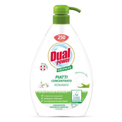 Засіб для миття посуду Dual Power Green, 1 л 