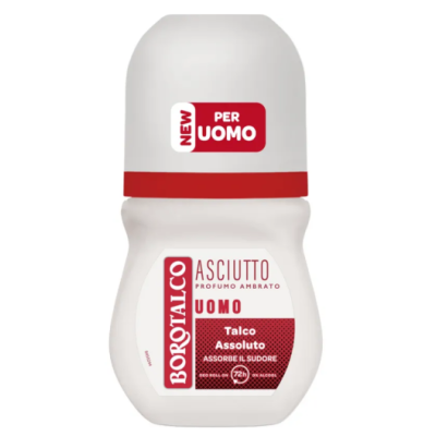 Borotalco UOMO дезодорант антиперспірант Roll-On Asciutto Ambrato, 50 мл