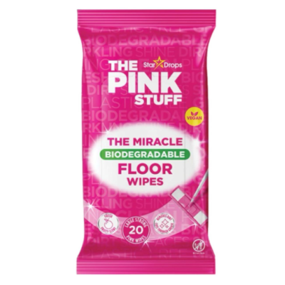 The Pink Stuff Biodegradable Floor Wipes вологі салфетки для підлоги, 20 шт