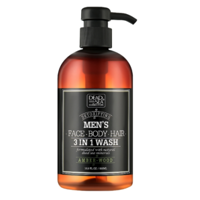 Dead Sea Collection Men’s гель для душу, волосся та обличчя для чоловіків 3в1 Amber wood, 500 мл