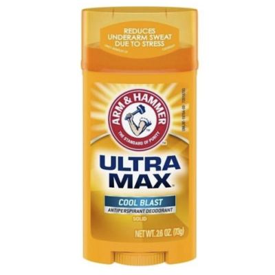 Антиперспірант стік для чоловіків Arm & Hammer Ultramax Cool Blast, надійний захист від поту та запаху, 73 г