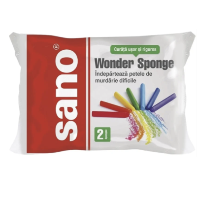 Губка меламінова Sano Wonder Sponge Extra багатофункціональна, 2 шт