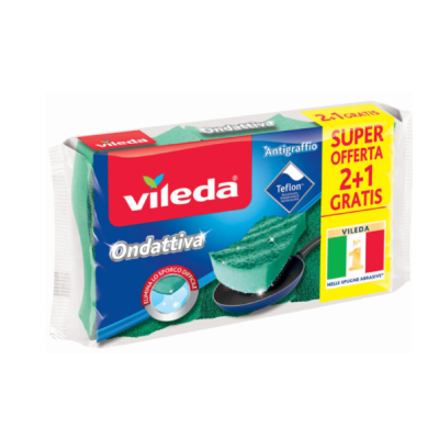 Губка для посуду Vileda Ondattiva, набір 2+1 шт