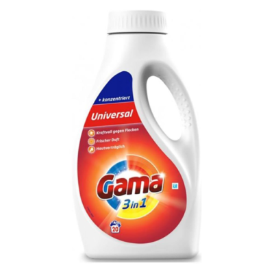 Гель для прання універсальний Gama 3 in 1 Universal, 20 прань, 1 л