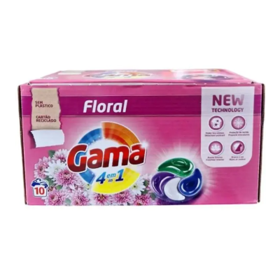 Капсули для прання, Gama Floral 4 в 1, аромат квіти, 10 шт 