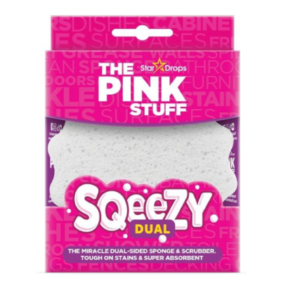 Губка для чищення The Pink Stuff з двостороннім абразивом, Sponge & Scrubber