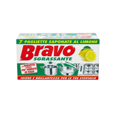 Знежирюючі губки для посуду Bravo Paglietta Sgrassante, 7 шт