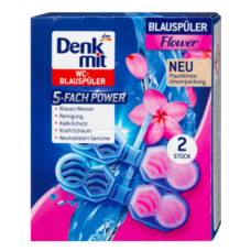Блок для туалету Denkmit WC-Stein Blauspüler Flower "Квітковий сплеск", 2 шт, 96 г