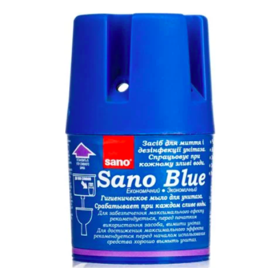 Гігієнічне мило для зливних бачків Sano Blue Морський, 150 г
