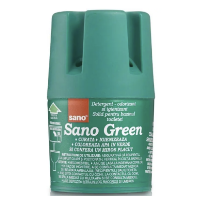 Засіб для унітазу Sano Green для миття та дезінфекції, 150 г