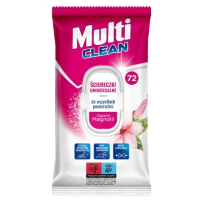 Luba Multi Clean универсальные влажные салфетки с клапаном для уборки Magnolia, 72 шт