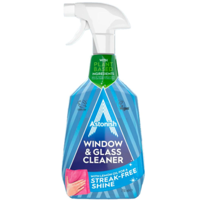 Спрей для миття скляних поверхонь з лимонною олією Astonish Window & Glass cleaner 750 мл 