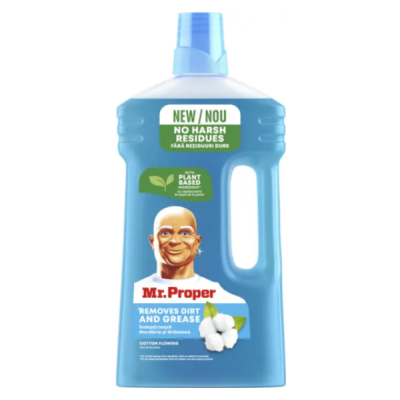 Миюча рідина для підлоги і стін Mr. Proper Бавовна, 1 л