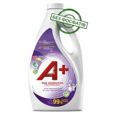 Гель для прання кольорового одягу A+ Colour , 50 прань, 2.2 л