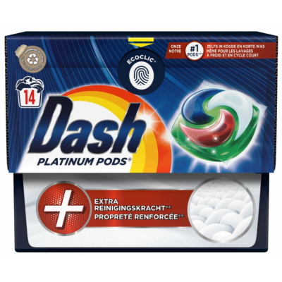 Капсули для прання універсальні Dash Platinum 4in1, 14 шт