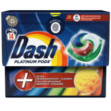 Капсули для прання для кольорової білизни Dash Platinum 4in1, 14 шт