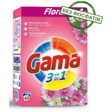 Порошок для прання Gama Floral 3в1 з квітковим ароматом, 40 прань, 2.2 кг 
