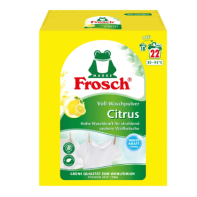 Пральний порошок Frosch цитрус, 22 прань, 1.45 кг