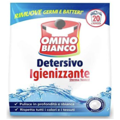 Універсальний пральний порошок Omino Bianco Detersivo Igienizzante 20 прань, 1,1 кг