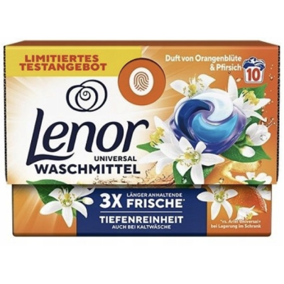 Капсули для прання універсальні Lenor Universal Waschmittel Orange Blossom & Peach, 10 шт