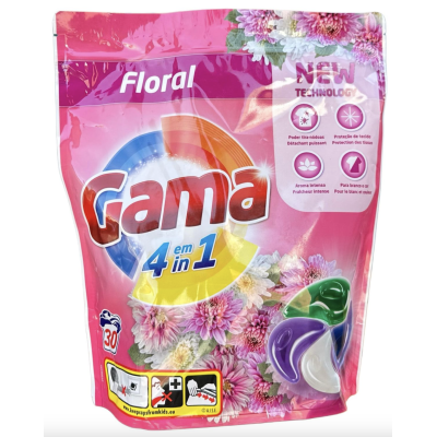 Капсули для прання універсальні Gama Floral 4в1, 30 шт