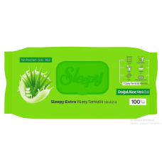 Універсальні вологі серветки для очищення поверхонь Sleepy Extra Aloe Vera, 100 шт