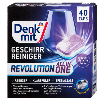 Таблетки Denkmit Multi Power Revolution для посудомийних машин, 40 шт