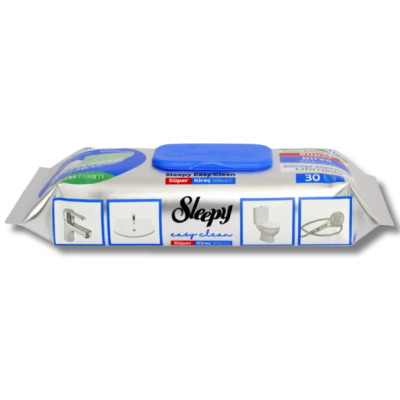 Универсальные салфетки для уборки ванной комнаты Sleepy Easy Clean Super Kir ve Kireç Çözücü, 30 шт